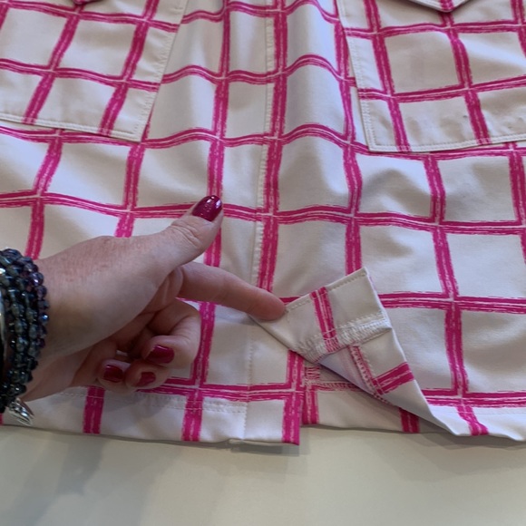 Jofit Athletic Skirt with shorts underneath, White & Pink Skort, 6 - Picture 11 of 12